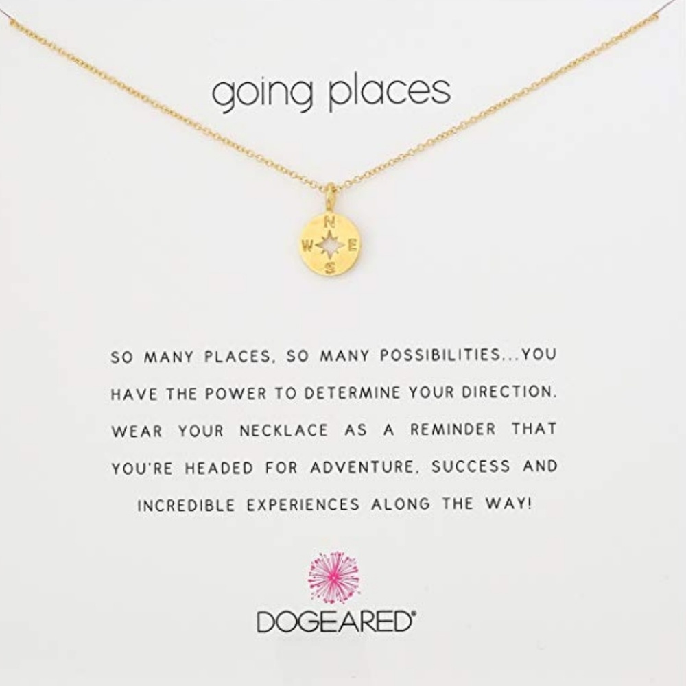Gold Compass Pendant Necklace